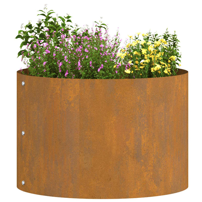 Anello per vaso-Supporto per Vaso Marrone 30 x 30 x 20 cm Acciaio CorTen