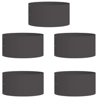 Vaso da giardino 5 pz-Set di 5 Fioriera da Esterno-Contenitore per Piante Nero 40 x 40 x 20 cm