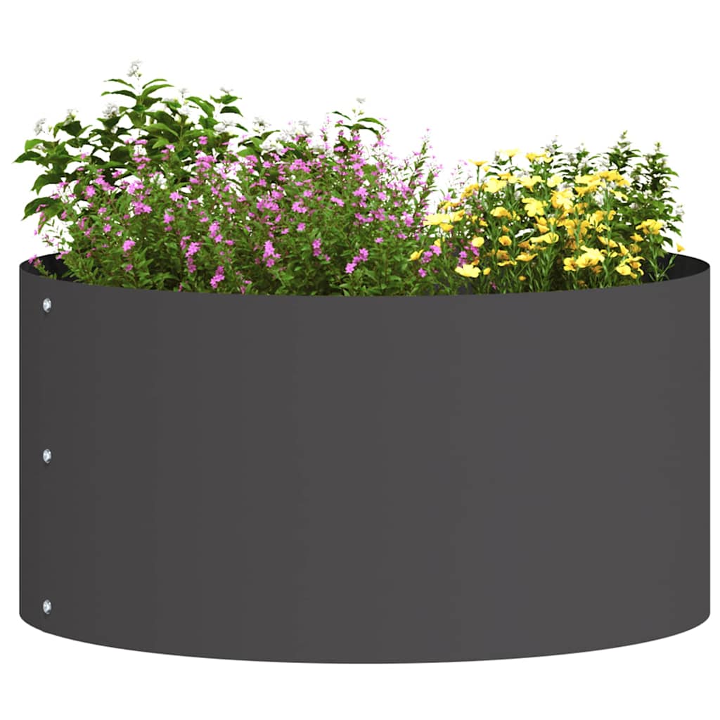 Vaso da giardino 5 pz-Set di 5 Fioriera da Esterno-Contenitore per Piante Nero 40 x 40 x 20 cm