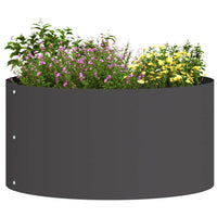 Vasi da giardino 5 pcs Nero 40 x 40 x 20 cm Acciaio 873607