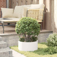 Vaso da giardino Bianco 40 x 40 x 20 cm Acciaio 873608