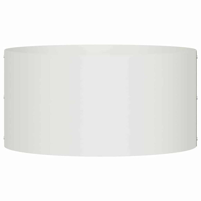 Vaso da giardino-Fioriera da Esterno-Contenitore per Piante Bianco 40 x 40 x 20 cm Acciaio