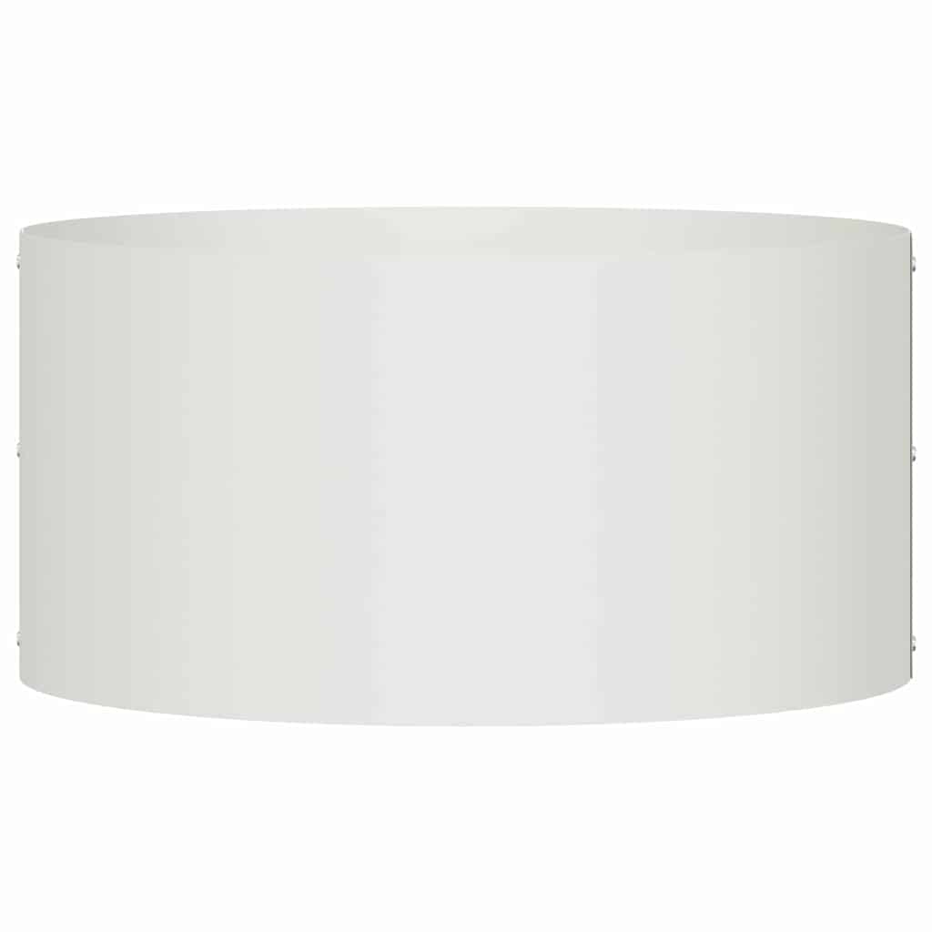 Vaso da giardino Bianco 40 x 40 x 20 cm Acciaio 873608