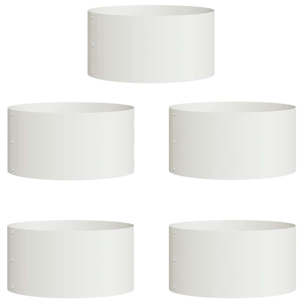 Anello per vaso 5 pz-Set di 5 Supporto per Vaso Bianco 40 x 40 x 20 cm