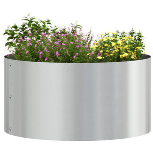 Vaso da giardino Argento 40 x 40 x 20 cm Acciaio zincato 873616