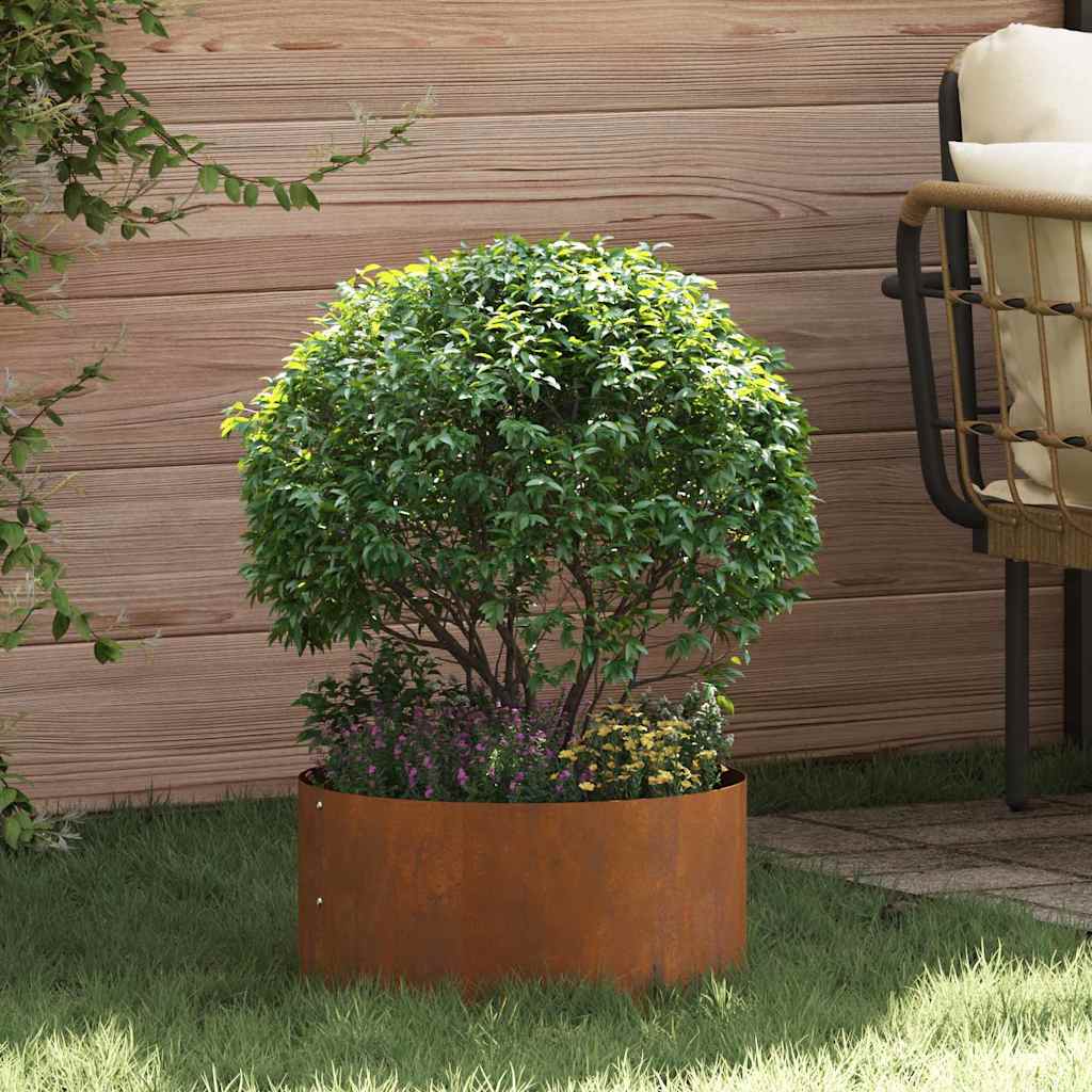 vidaXL Vaso da giardino Marrone 40 x 40 x 20 cm Acciaio corten