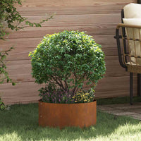 vidaXL Vaso da giardino Marrone 40 x 40 x 20 cm Acciaio corten