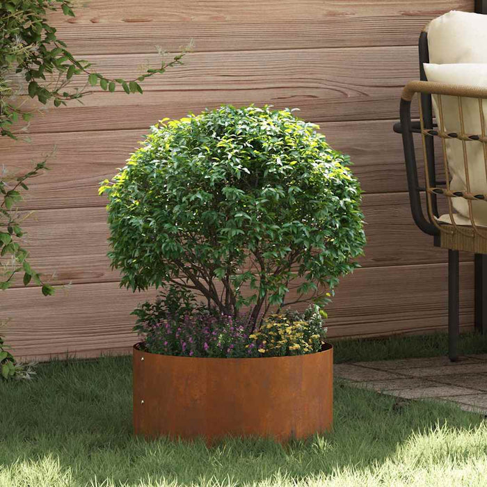vidaXL Vaso da giardino Marrone 40 x 40 x 20 cm Acciaio corten