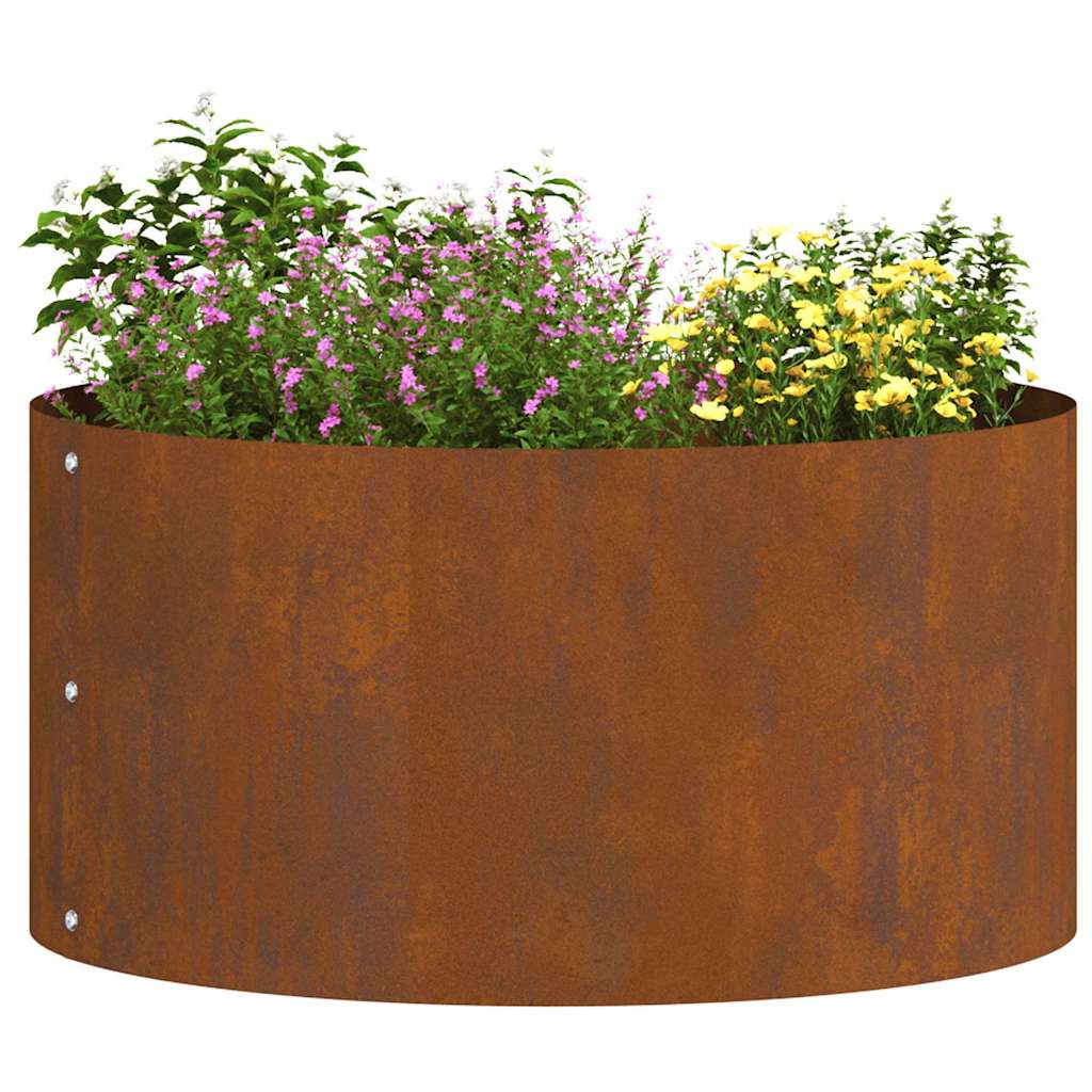vidaXL Vaso da giardino Marrone 40 x 40 x 20 cm Acciaio corten