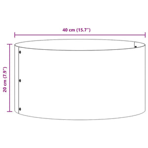 vidaXL Vaso da giardino Marrone 40 x 40 x 20 cm Acciaio corten