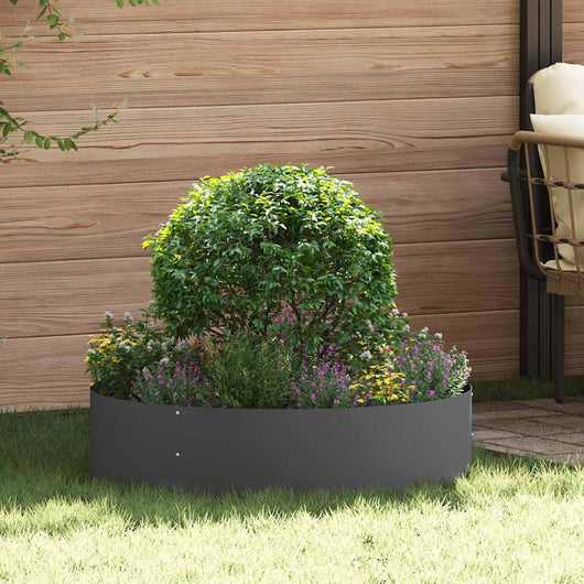 Vaso da giardino 5 pz-Set di 5 Fioriera da Esterno-Contenitore per Piante Nero 80 x 80 x 20 cm