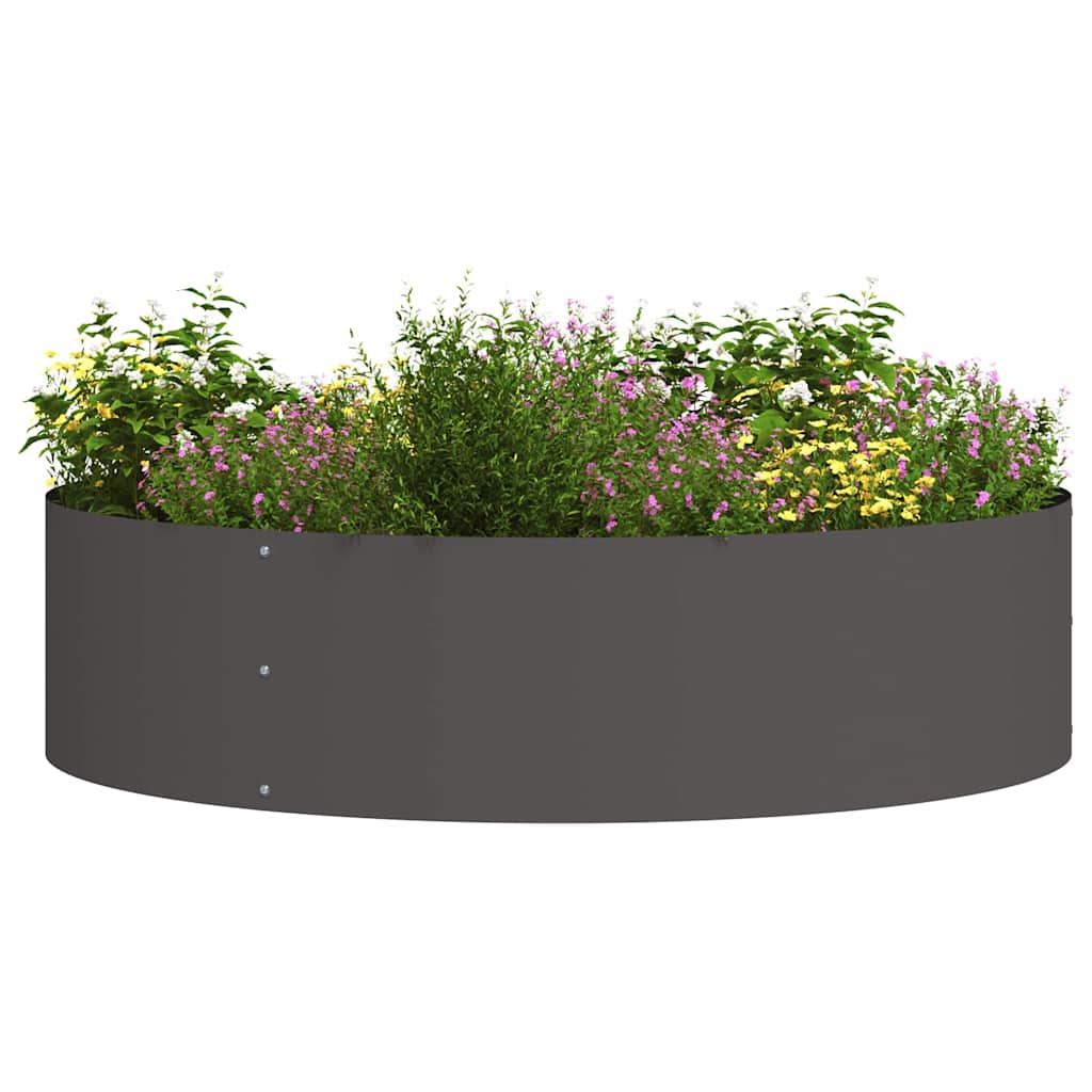 Vaso da giardino 5 pz-Set di 5 Fioriera da Esterno-Contenitore per Piante Nero 80 x 80 x 20 cm
