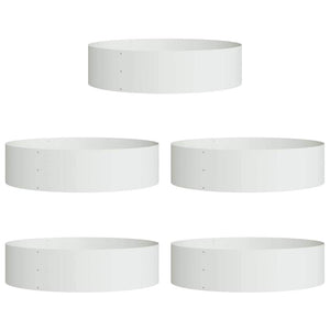 Anello per vaso 5 pz-Set di 5 Supporto per Vaso Bianco 80 x 80 x 20 cm