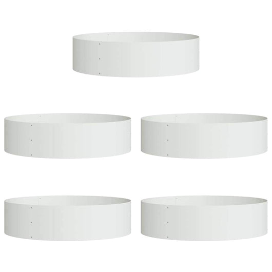 Anello per vaso 5 pz-Set di 5 Supporto per Vaso Bianco 80 x 80 x 20 cm