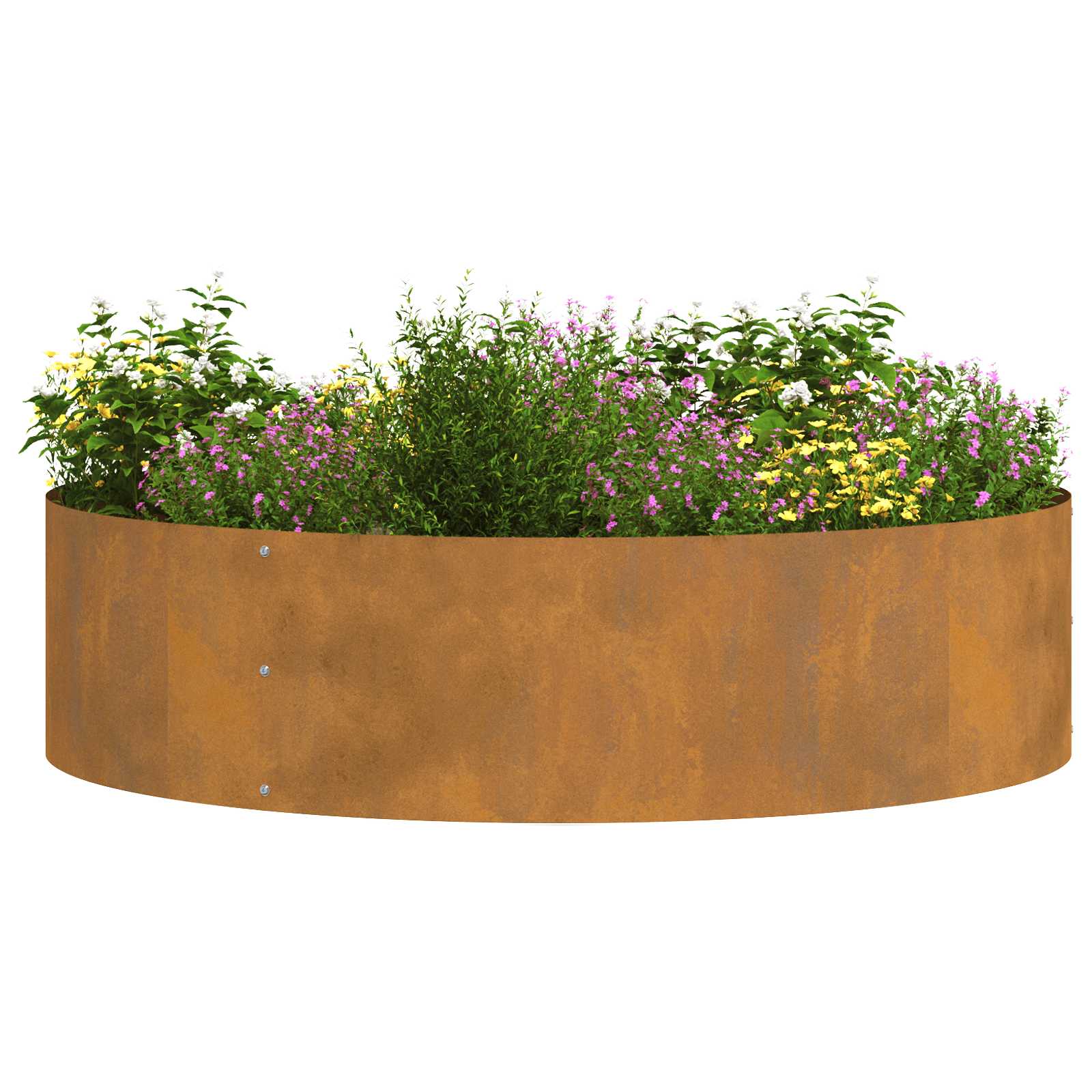 Anello per vaso 5 pz-Set di 5 Supporto per Vaso Marrone 80 x 80 x 20 cm Acciaio CorTen