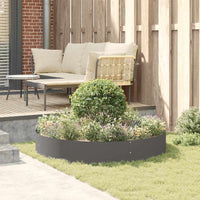 Vasi da giardino 5 pcs Nero 120 x 120 x 20 cm Acciaio 873635
