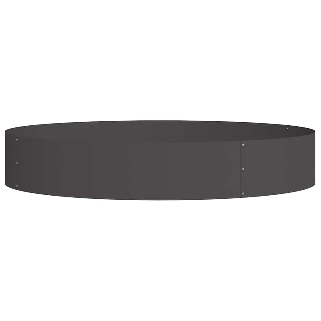 Vasi da giardino 5 pcs Nero 120 x 120 x 20 cm Acciaio 873635