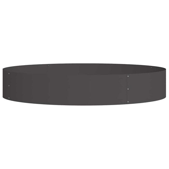 Vasi da giardino 5 pcs Nero 120 x 120 x 20 cm Acciaio 873635