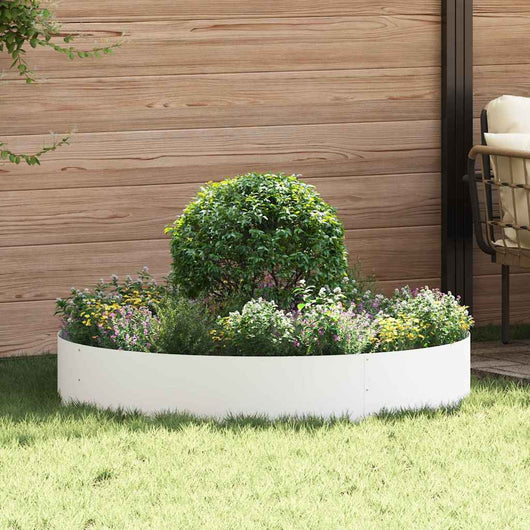 Vaso da giardino Bianco 120 x 120 x 20 cm Acciaio 873636