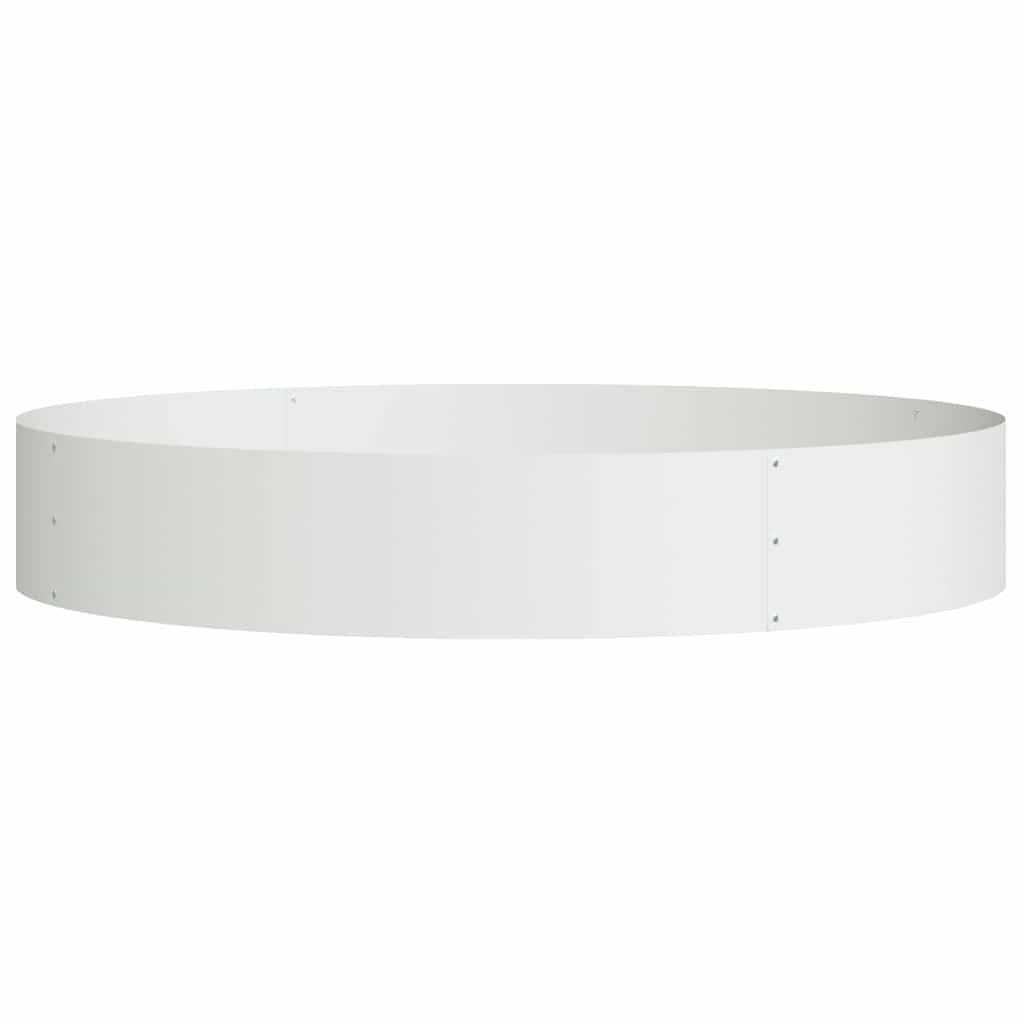 Vaso da giardino Bianco 120 x 120 x 20 cm Acciaio 873636