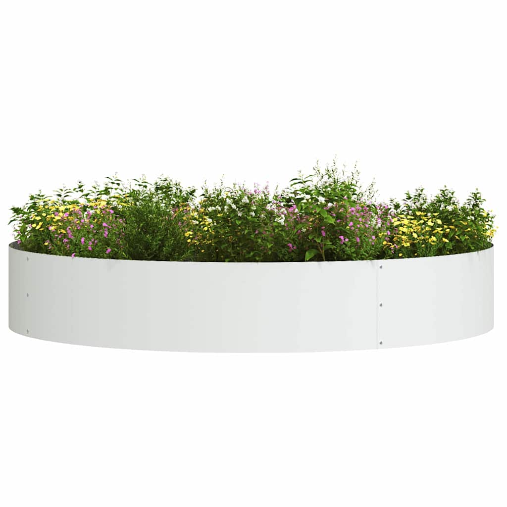 Vaso da giardino Bianco 120 x 120 x 20 cm Acciaio 873636