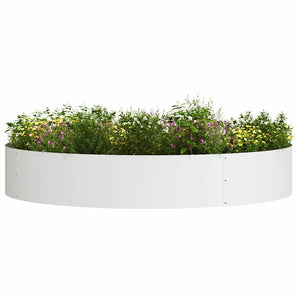 Vaso da giardino Bianco 120 x 120 x 20 cm Acciaio 873636