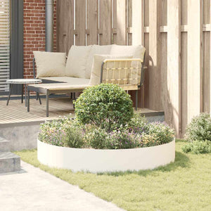 Vasi da giardino 5 pcs Bianco 120 x 120 x 20 cm Acciaio 873637