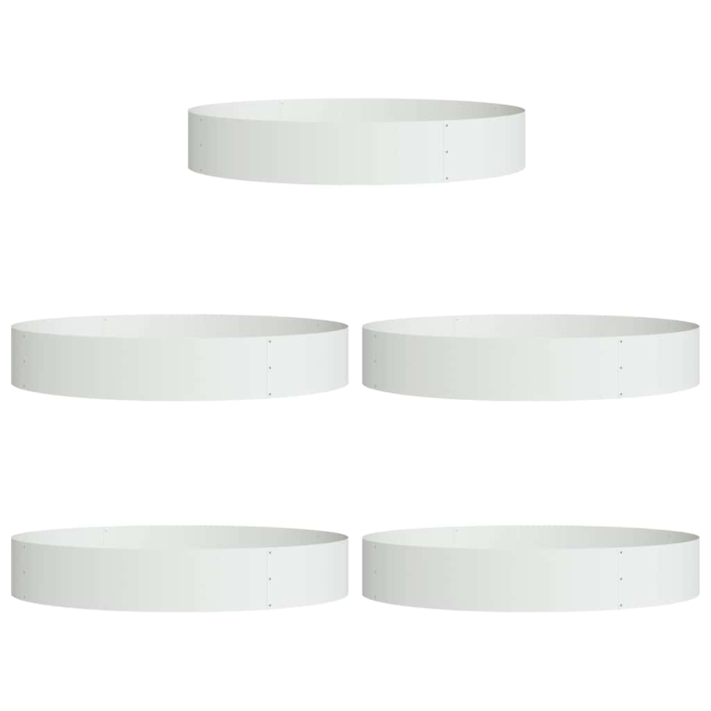 Anello per vaso 5 pz-Set di 5 Supporto per Vaso Bianco 120 x 120 x 20 cm