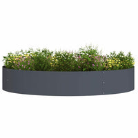 Vasi da giardino 5 pz-Fioriera da Esterno-Contenitore per Piante Antracite 120 x 120 x 20 cm Acciaio