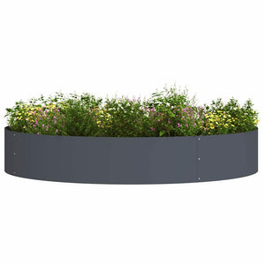 Vasi da giardino 5 pz-Fioriera da Esterno-Contenitore per Piante Antracite 120 x 120 x 20 cm Acciaio