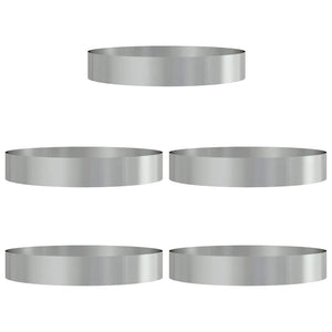 Anello per vaso 5 pz-Set di 5 Supporto per Vaso Argento 120 x 120 x 20 cm Acciaio zincato