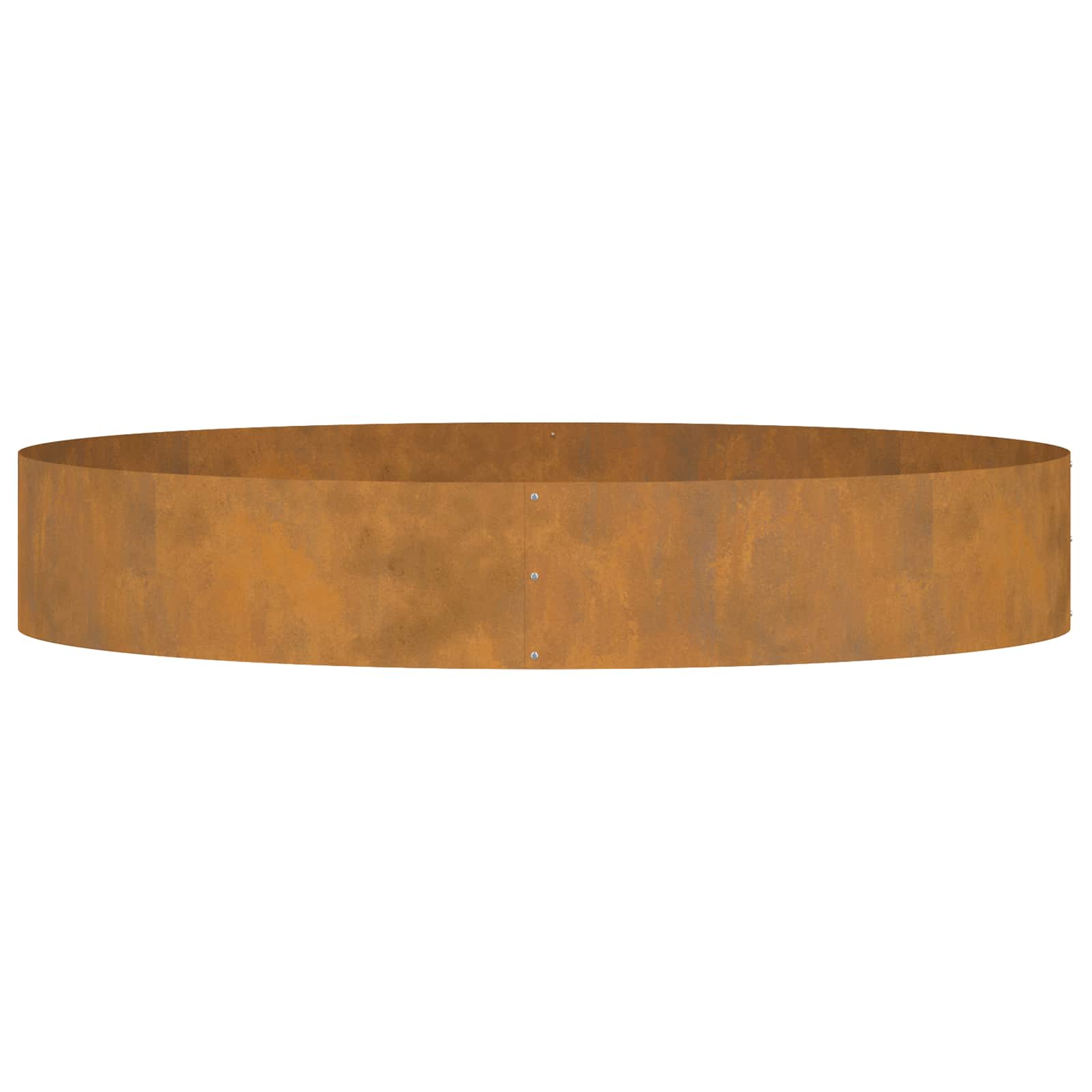 Anello per vaso-Supporto per Vaso Marrone 120 x 120 x 20 cm Acciaio CorTen