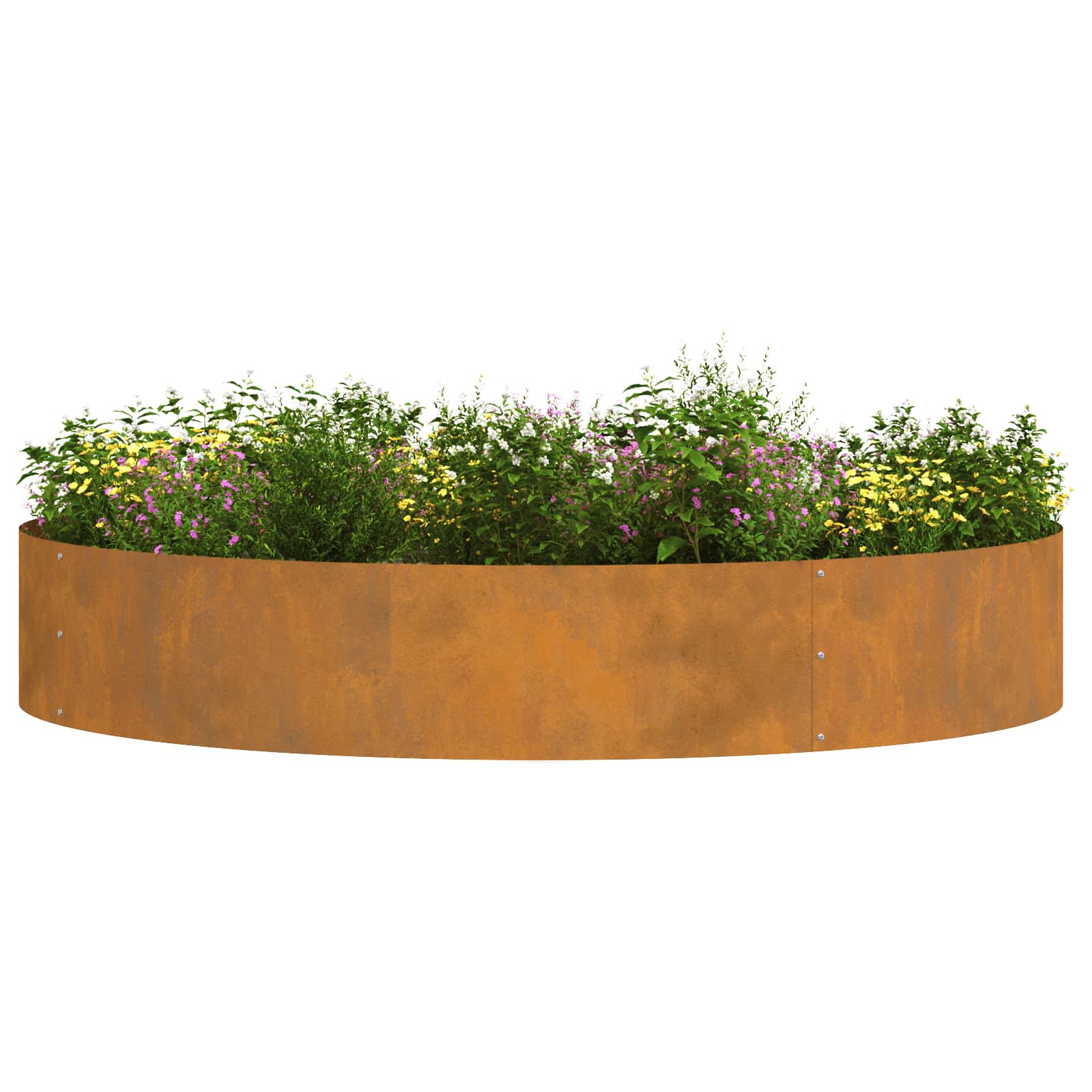 Anello per vaso-Supporto per Vaso Marrone 120 x 120 x 20 cm Acciaio CorTen
