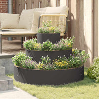 Vaso da giardino Nero 90 x 90 x 20 cm Acciaio 873648