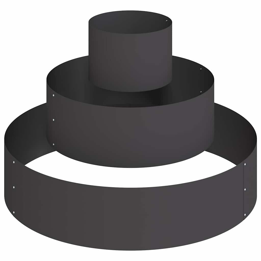 Vaso da giardino Nero 90 x 90 x 20 cm Acciaio 873648