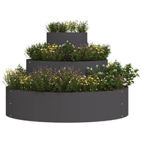 Vaso da giardino Nero 90 x 90 x 20 cm Acciaio 873648