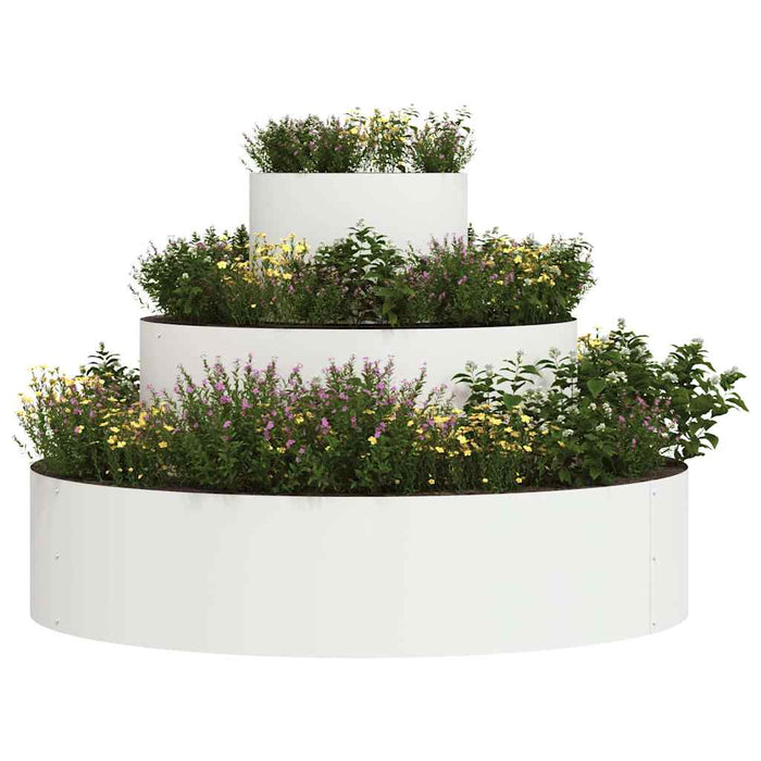 Vaso da giardino-Fioriera da Esterno-Contenitore per Piante Bianco 90 x 90 x 20 cm
