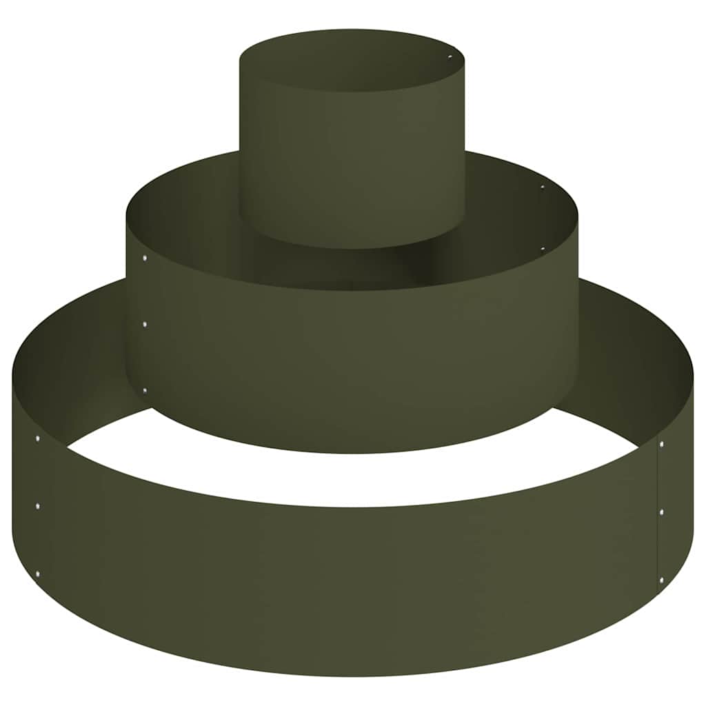 Vaso da giardino-Fioriera Esterno-Contenitore per Piante Verde oliva 90 x 90 x 20 cm