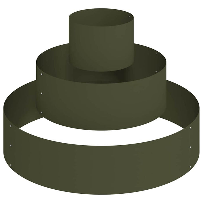 Vaso da giardino Oliver verde 90 x 90 x 20 cm Acciaio 873651