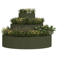 Vaso da giardino Oliver verde 90 x 90 x 20 cm Acciaio 873651