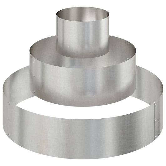 Vaso da giardino-Fioriera da Esterno-Contenitore per Piante Argento 90 x 90 x 20 cm Acciaio inossidabile