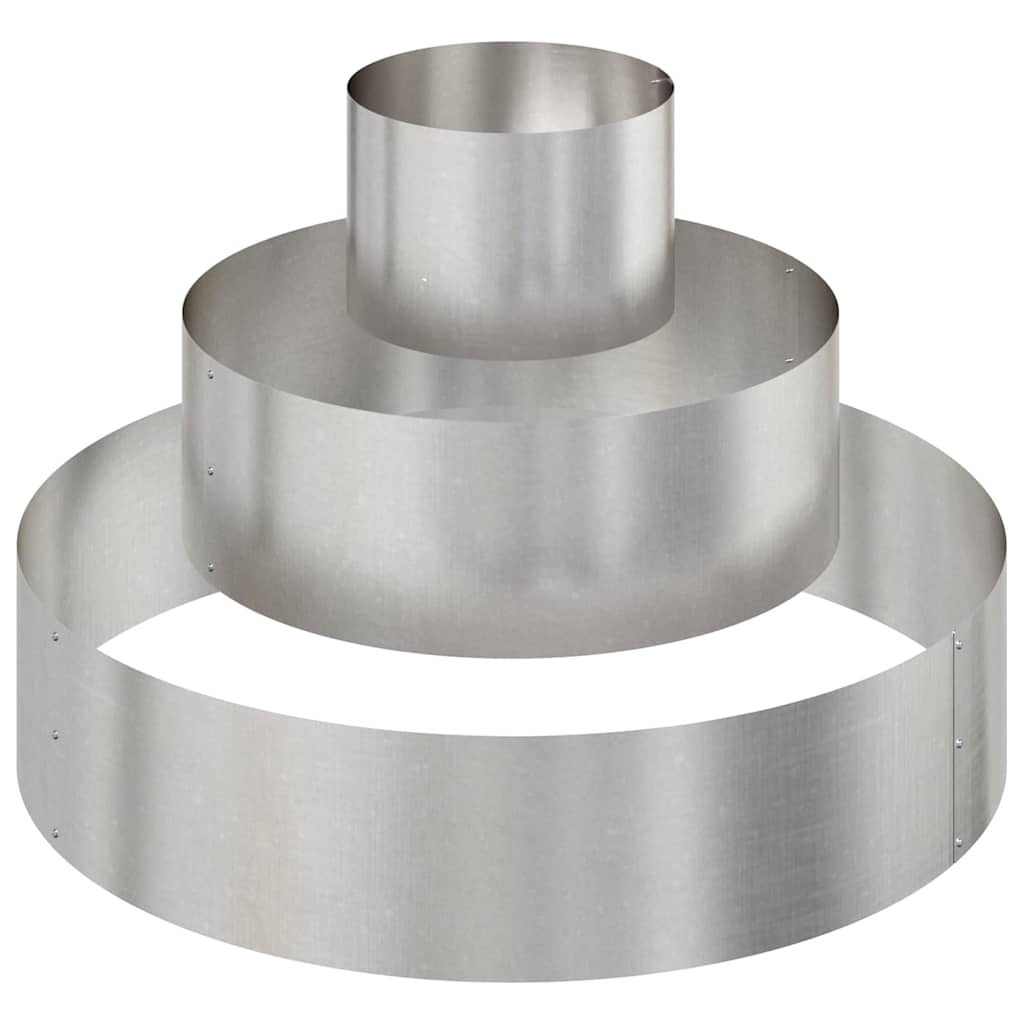 Vaso da giardino Argento 90 x 90 x 20 cm Acciaio inossidabile 873652