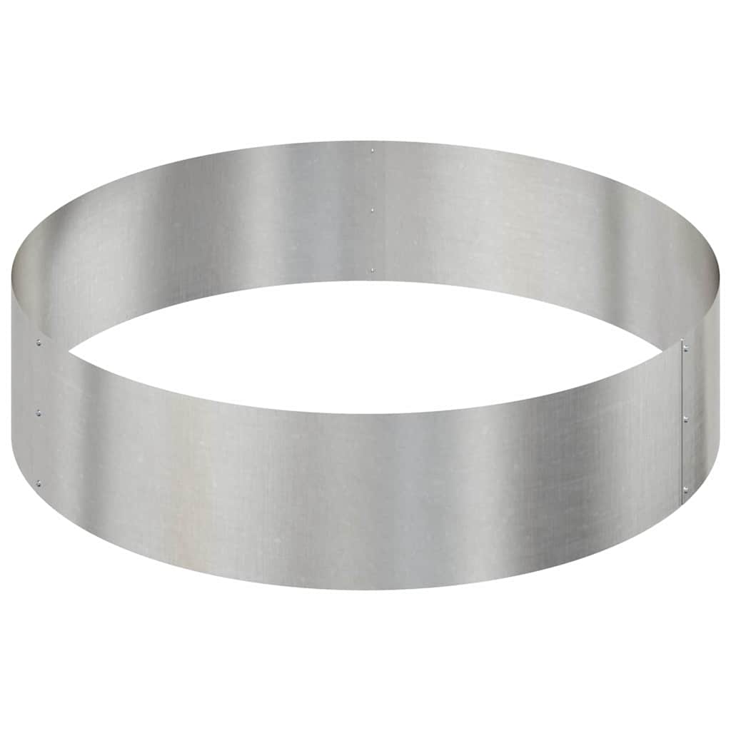 Vaso da giardino-Fioriera da Esterno-Contenitore per Piante Argento 90 x 90 x 20 cm Acciaio inossidabile