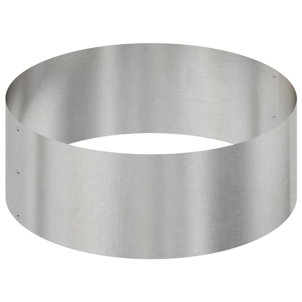 Vaso da giardino-Fioriera da Esterno-Contenitore per Piante Argento 90 x 90 x 20 cm Acciaio inossidabile