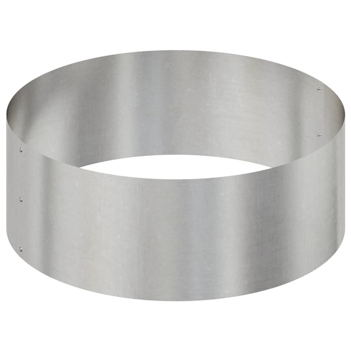 Vaso da giardino-Fioriera da Esterno-Contenitore per Piante Argento 90 x 90 x 20 cm Acciaio inossidabile