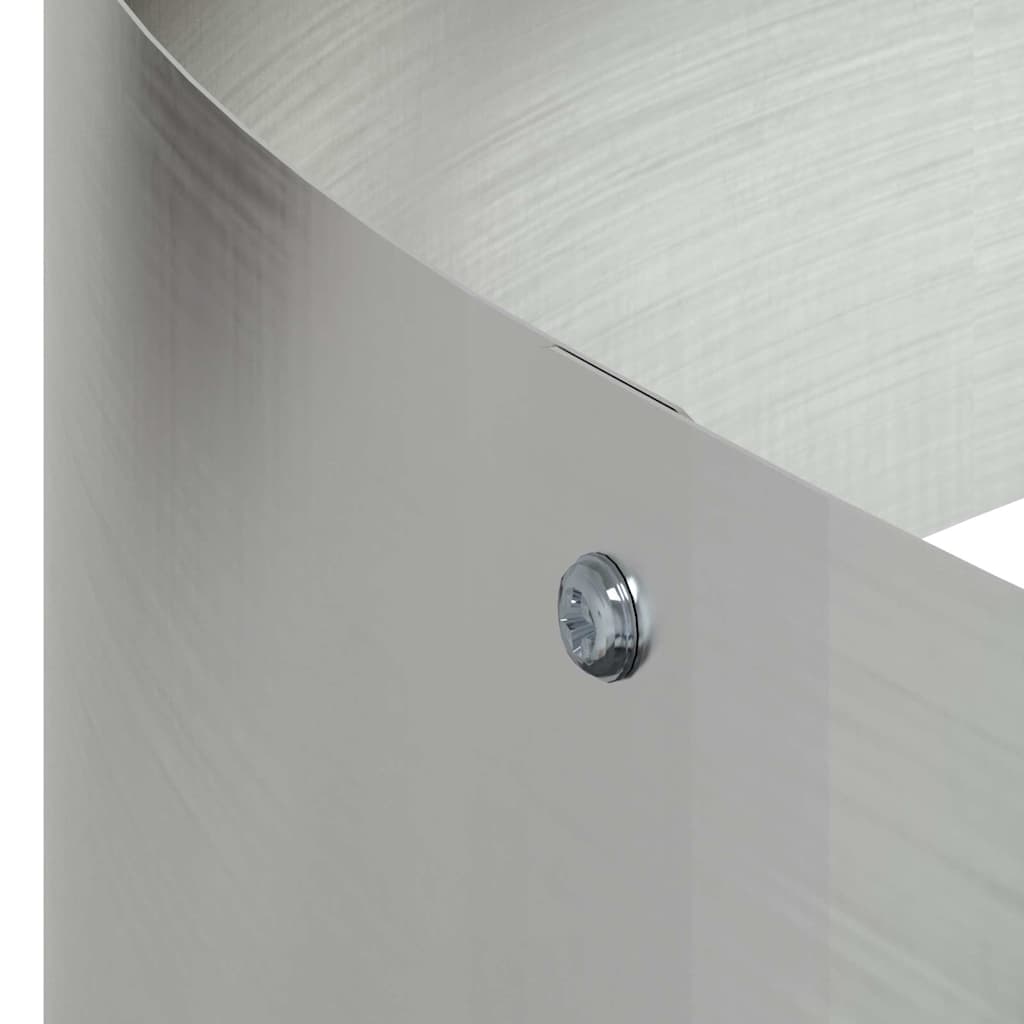 Vaso da giardino Argento 90 x 90 x 20 cm Acciaio zincato 873653