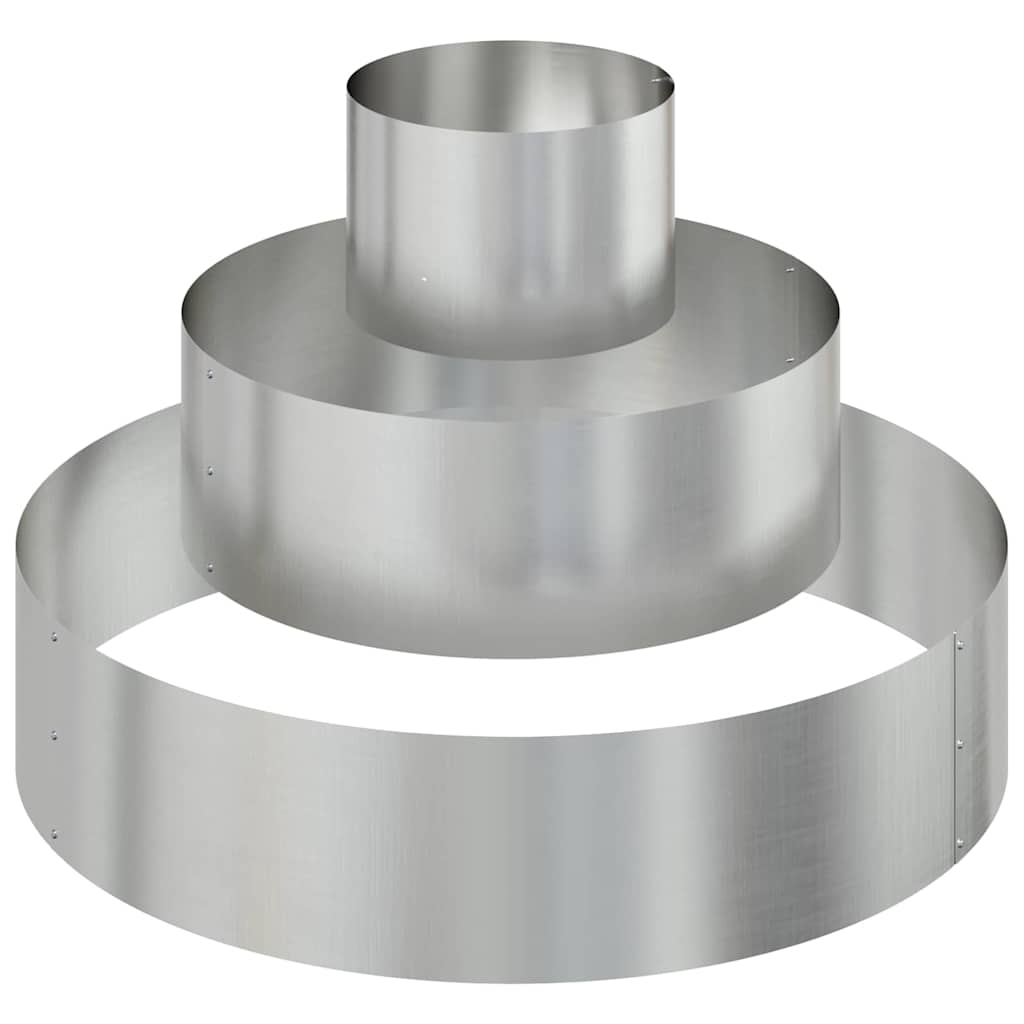 Vaso da giardino-Fioriera da Esterno-Contenitore per Piante Argento 90 x 90 x 20 cm Acciaio zincato