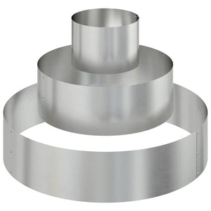 Vaso da giardino Argento 90 x 90 x 20 cm Acciaio zincato 873653