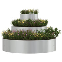Vaso da giardino-Fioriera da Esterno-Contenitore per Piante Argento 90 x 90 x 20 cm Acciaio zincato