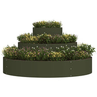 Vaso da giardino-Fioriera Esterno-Contenitore per Piante Verde oliva 120 x 120 x 20 cm